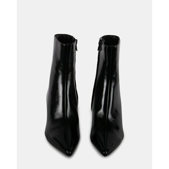 Steve Madden Alston Mid Heel Pointed Ankle Boot in Black Patent 6 - Picture 3 of 14